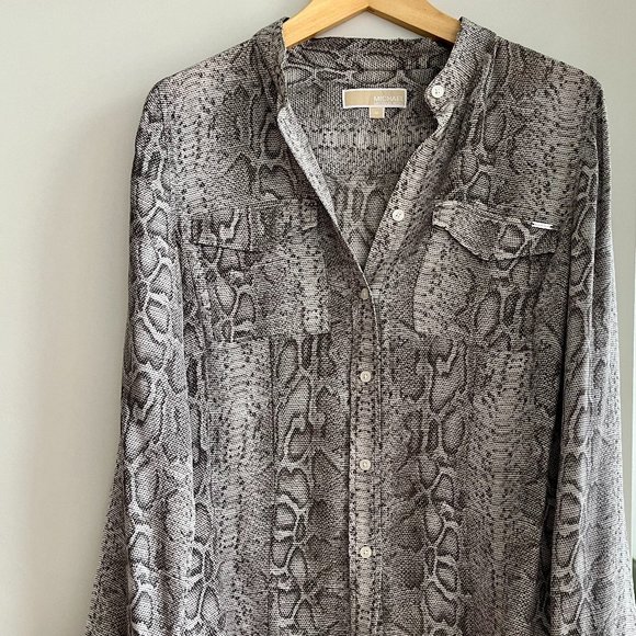 Michael Kors Snake Print Blouse - Picture 2 of 8